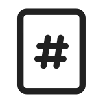 Document Page Number SVG Icon